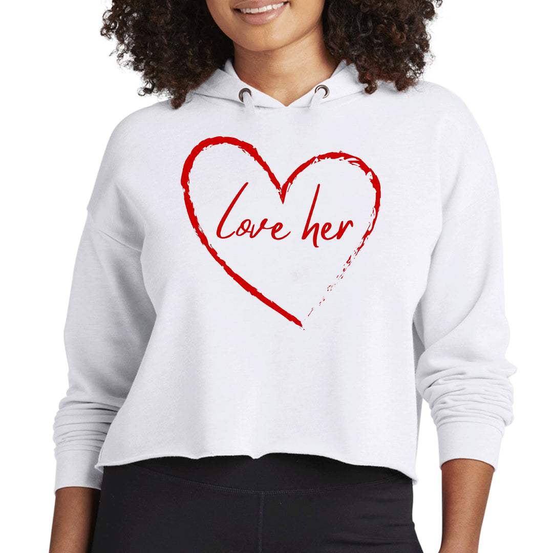 Womens Cropped Hoodie Say It Soul Love Her Red - Womens | Hoodies | Cropped