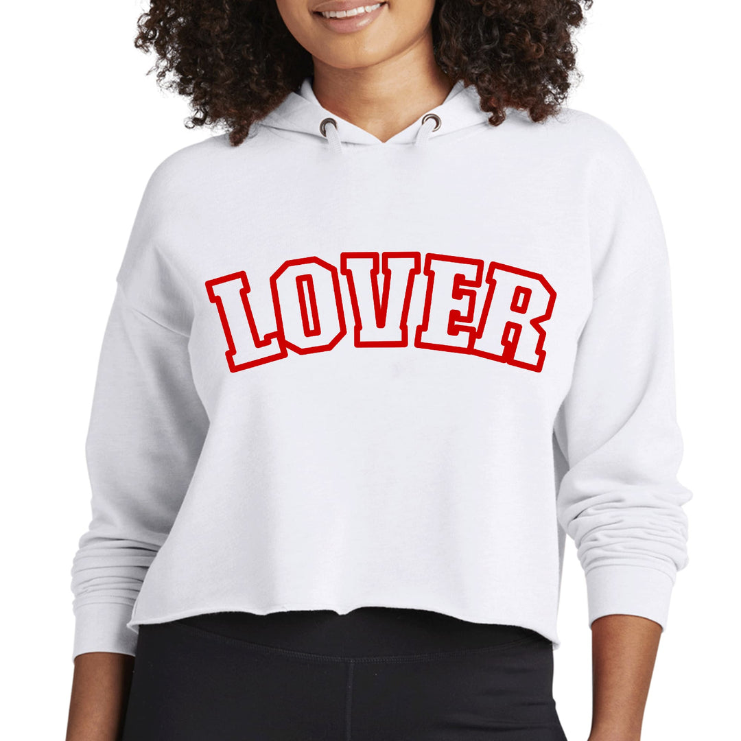 Womens Cropped Hoodie Say it Soul Lover Red - Womens | Hoodies | Cropped