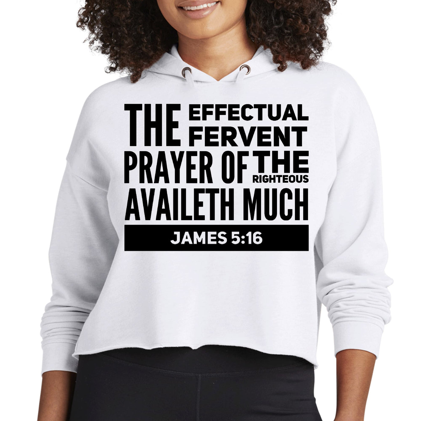 Womens Cropped Hoodie The Effectual Fervent Prayer Print - Womens | Hoodies