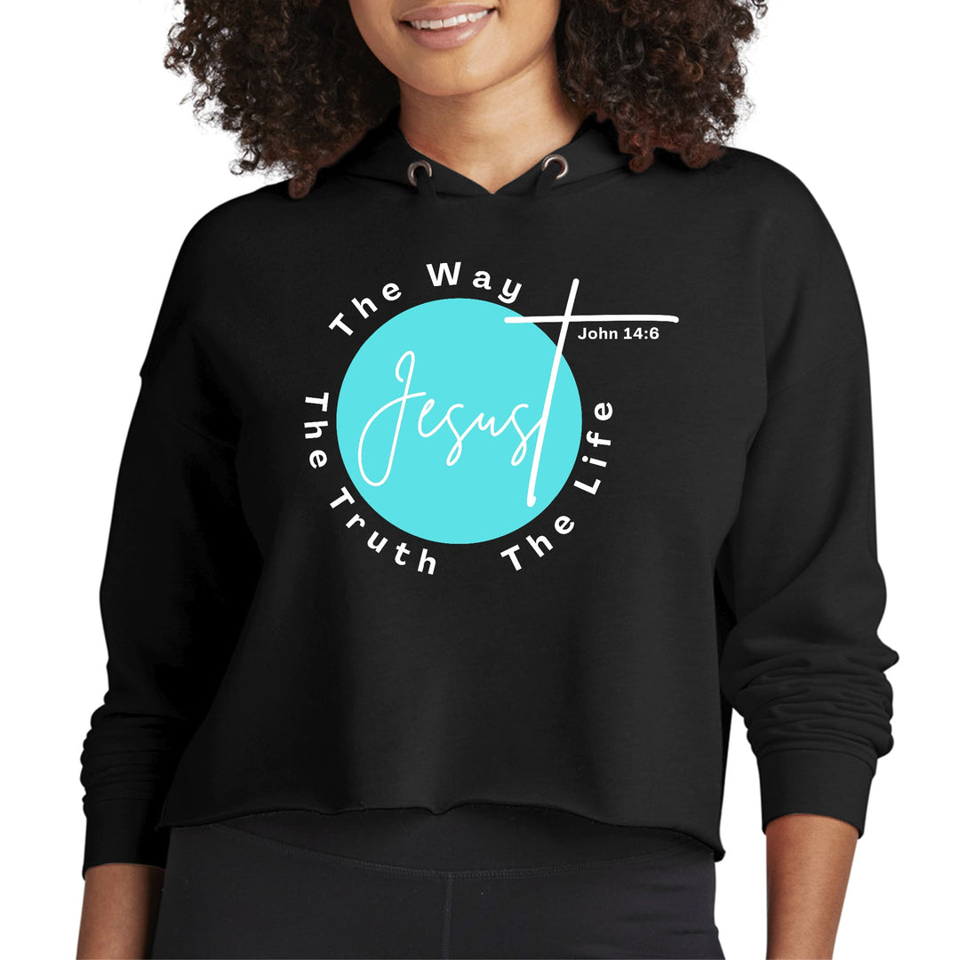 Womens Cropped Hoodie the Truth the Way the Life - Womens | Hoodies | Cropped