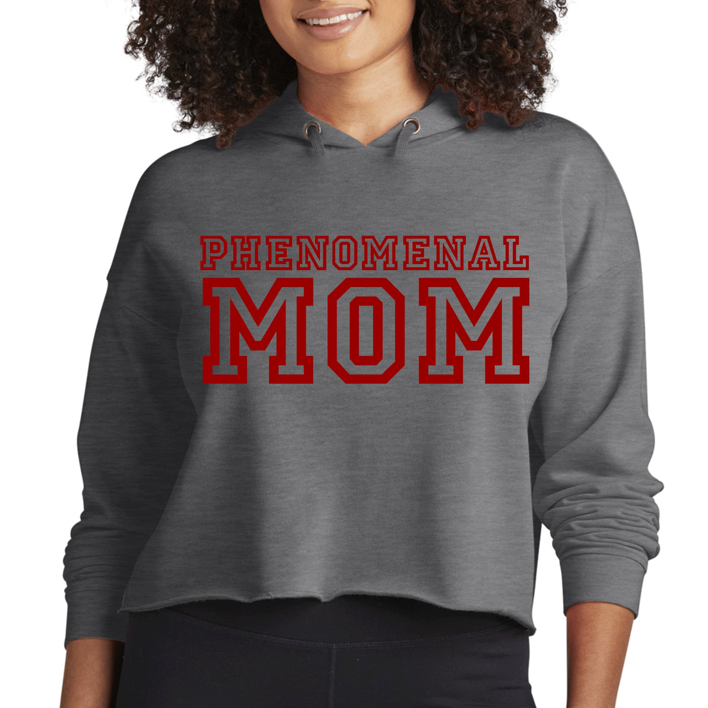 Womens Cropped Performance Hoodie Phenomenal Mom A Heartfelt Gift For - Womens