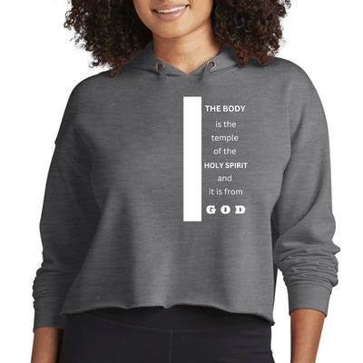 Womens Cropped Performance Hoodie The Body Is Temple Of Holy - Hoodies