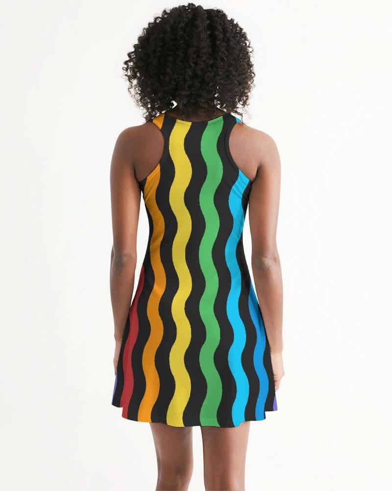 Womens Dress - Rainbow Stripped Style Racerback Dress - Womens | Dresses