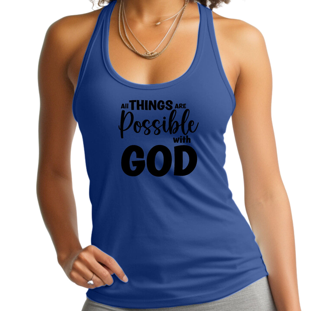 Womens Fitness Tank Top Graphic T-shirt All Things are Possible - Womens | Tank