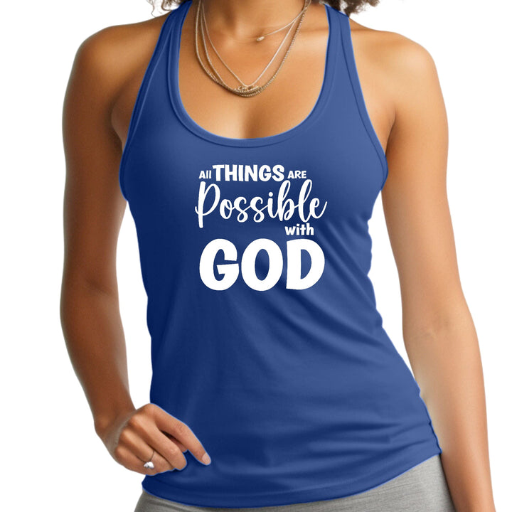 Womens Fitness Tank Top Graphic T-shirt All Things are Possible - Womens | Tank