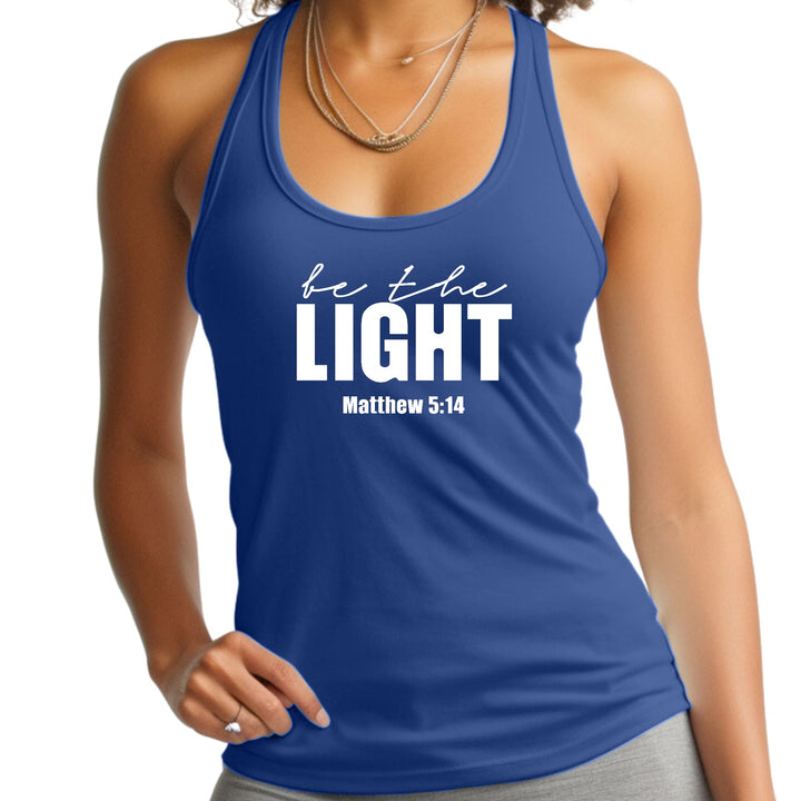 Womens Fitness Tank Top Graphic T-shirt Be The Light Inspirational - Womens
