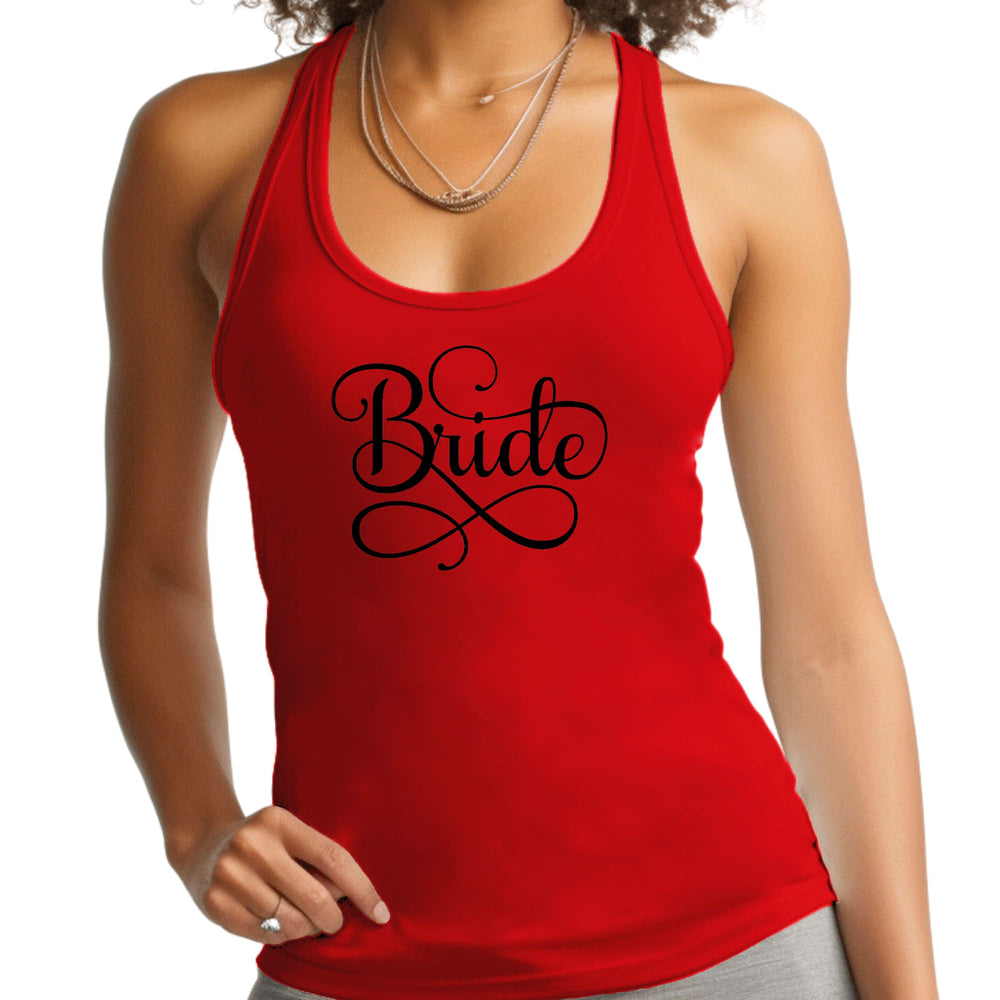 Womens Fitness Tank Top Graphic T-shirt Bride Accessories Wedding - Womens