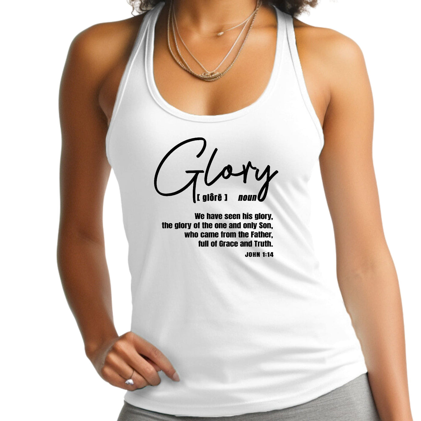 Womens Fitness Tank Top Graphic T-shirt Glory - Christian - Womens | Tank Tops
