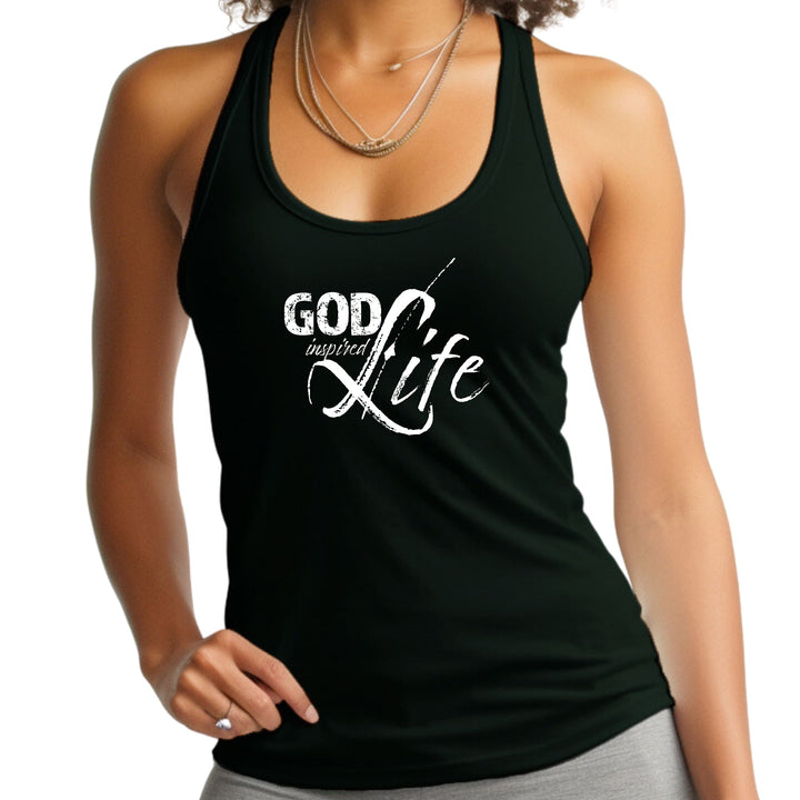 Womens Fitness Tank Top Graphic T-shirt God Inspired Life - Womens | Tank Tops
