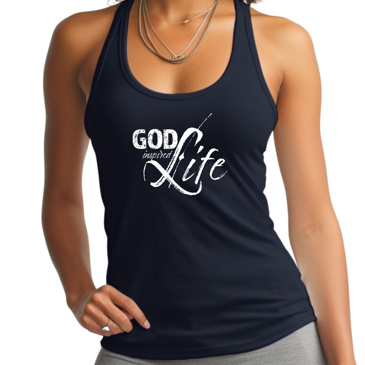 Womens Fitness Tank Top Graphic T-shirt God Inspired Life - Womens | Tank Tops