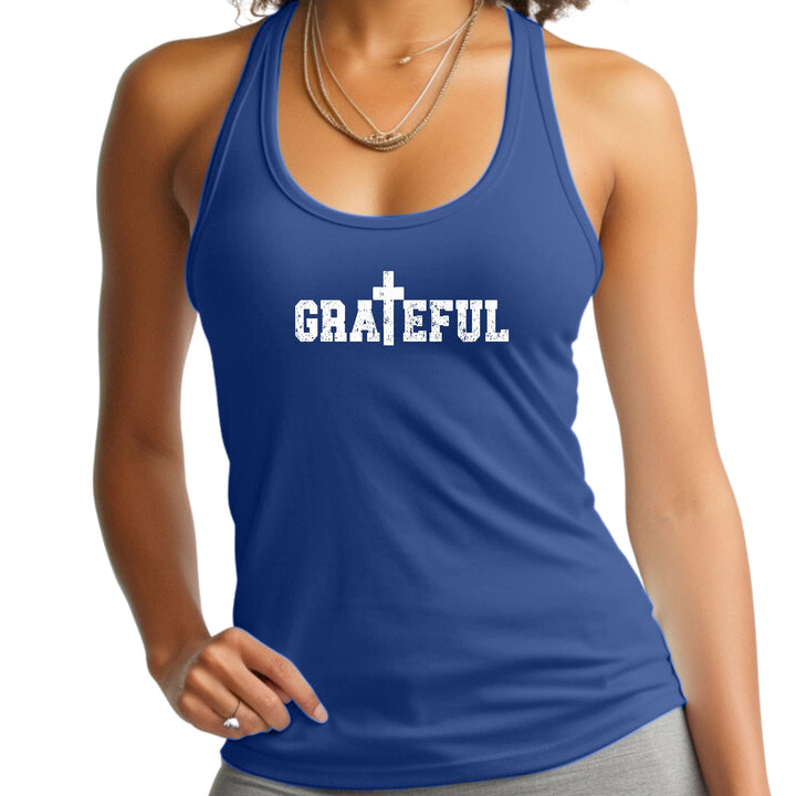 Womens Fitness Tank Top Graphic T-shirt Grateful Print - Womens | Tank Tops