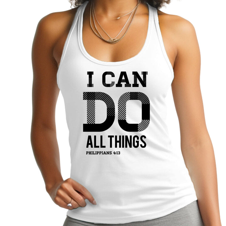 Womens Fitness Tank Top Graphic T-shirt i Can Do All Things - Womens | Tank Tops