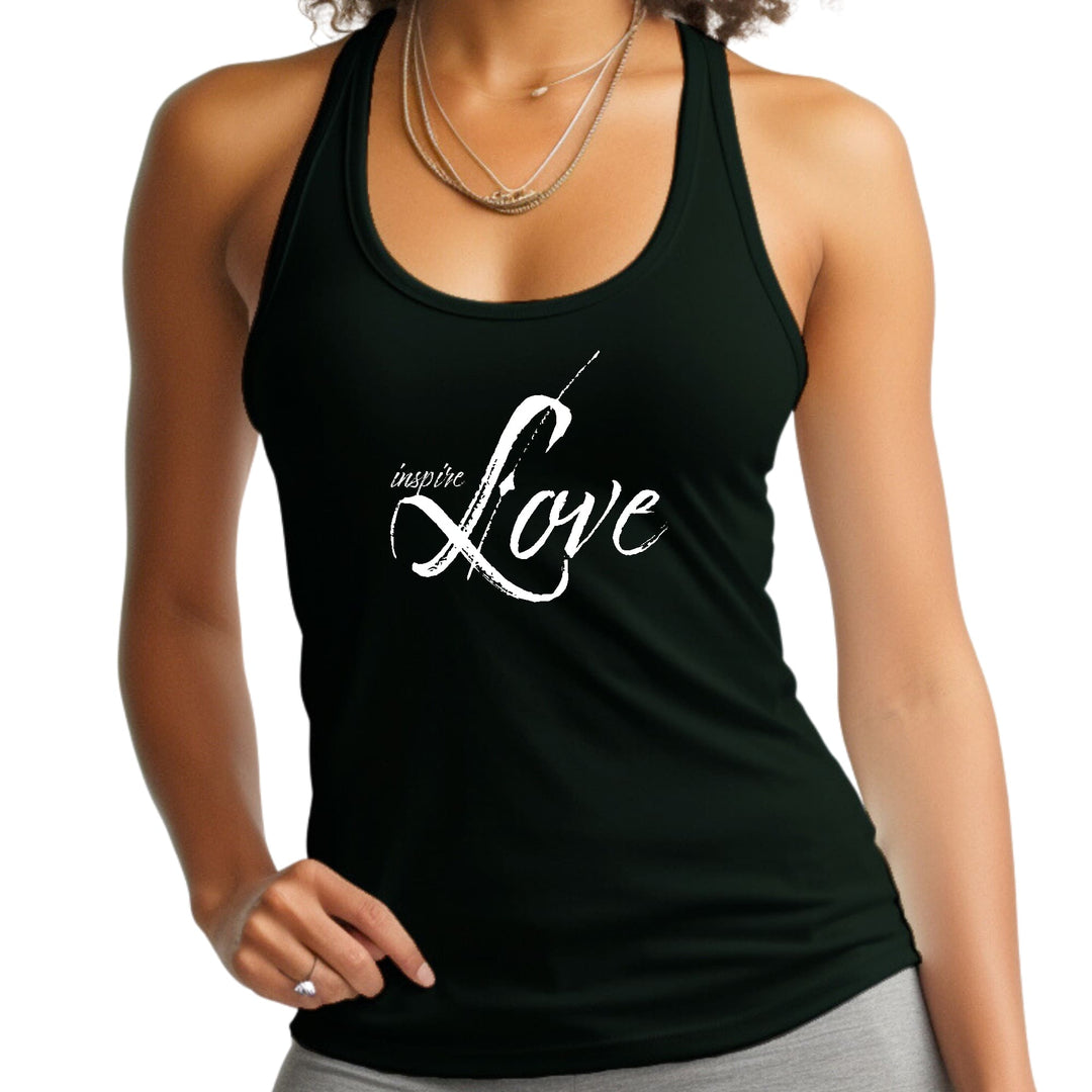 Womens Fitness Tank Top Graphic T-shirt Inspire Love - Womens | Tank Tops