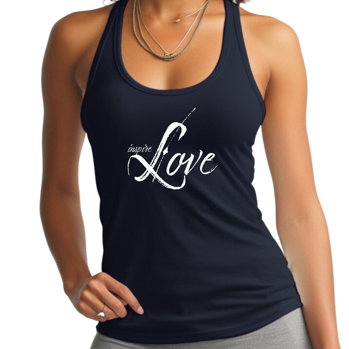 Womens Fitness Tank Top Graphic T-shirt Inspire Love - Womens | Tank Tops