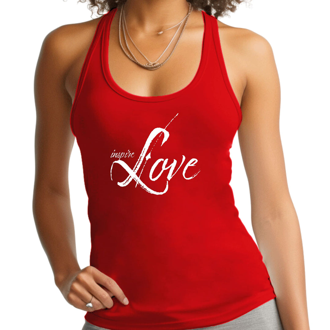 Womens Fitness Tank Top Graphic T-shirt Inspire Love - Womens | Tank Tops