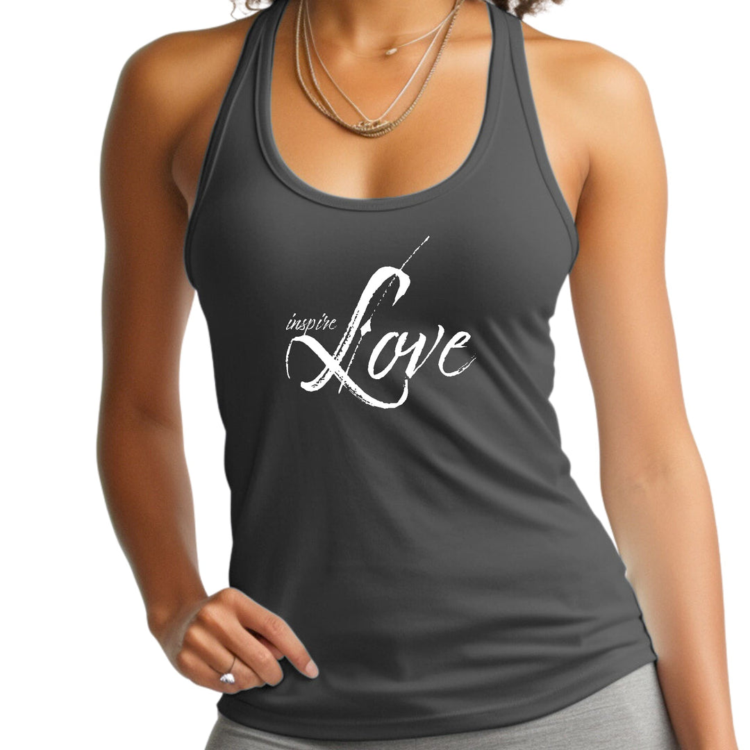 Womens Fitness Tank Top Graphic T-shirt Inspire Love - Womens | Tank Tops