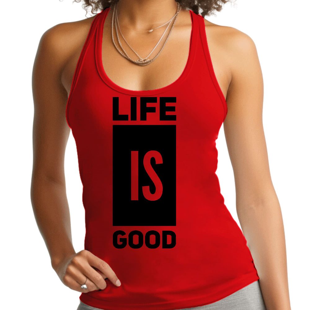 Womens Fitness Tank Top Graphic T-shirt Life is Good - Womens | Tank Tops