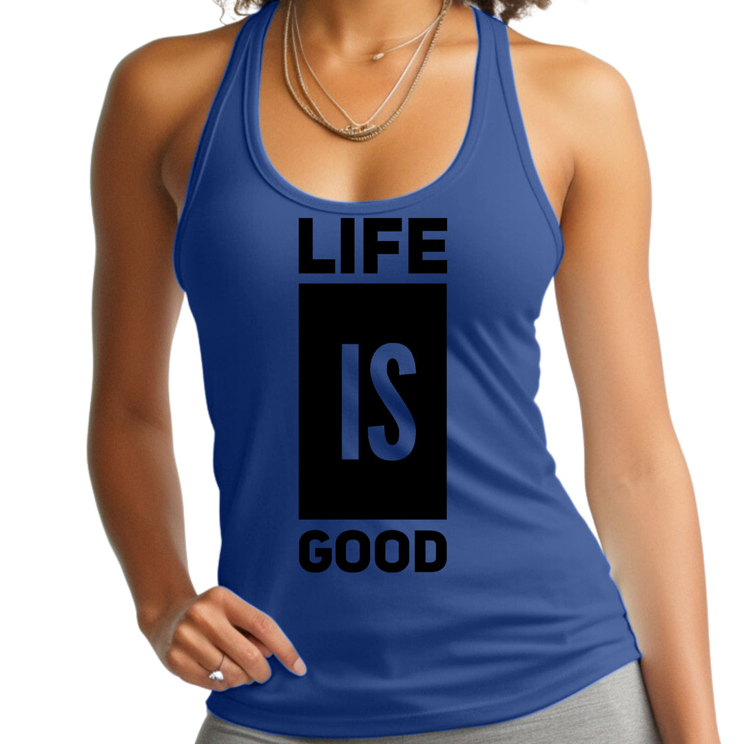 Womens Fitness Tank Top Graphic T-shirt Life Is Good - Womens | Tank Tops