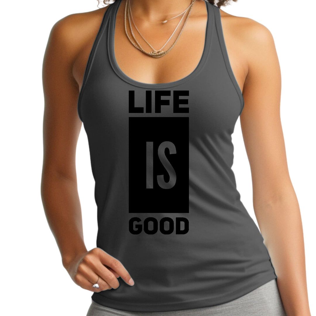 Womens Fitness Tank Top Graphic T-shirt Life is Good - Womens | Tank Tops