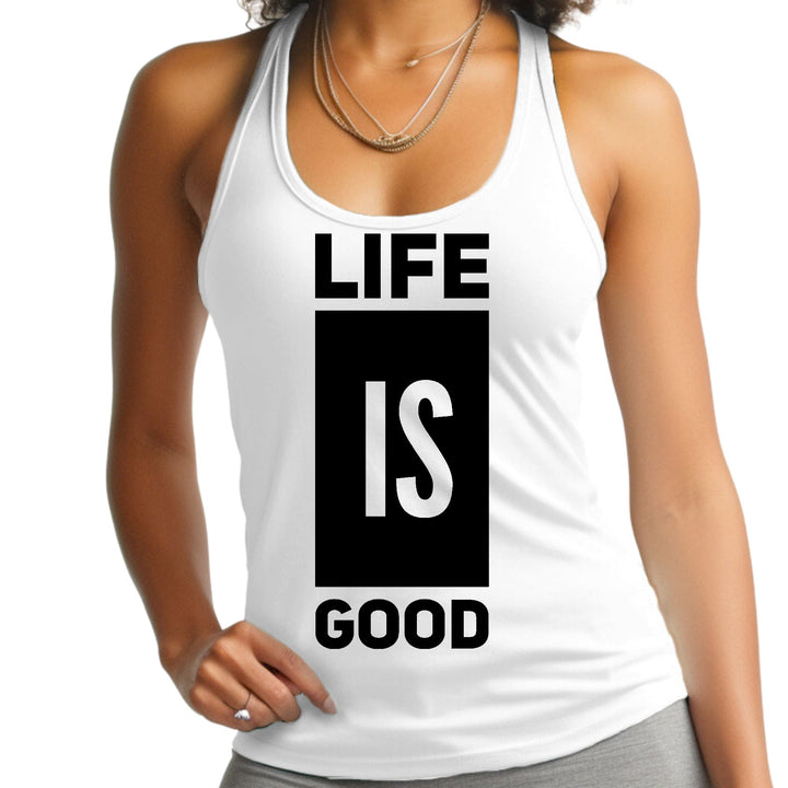 Womens Fitness Tank Top Graphic T-shirt Life Is Good - Womens | Tank Tops