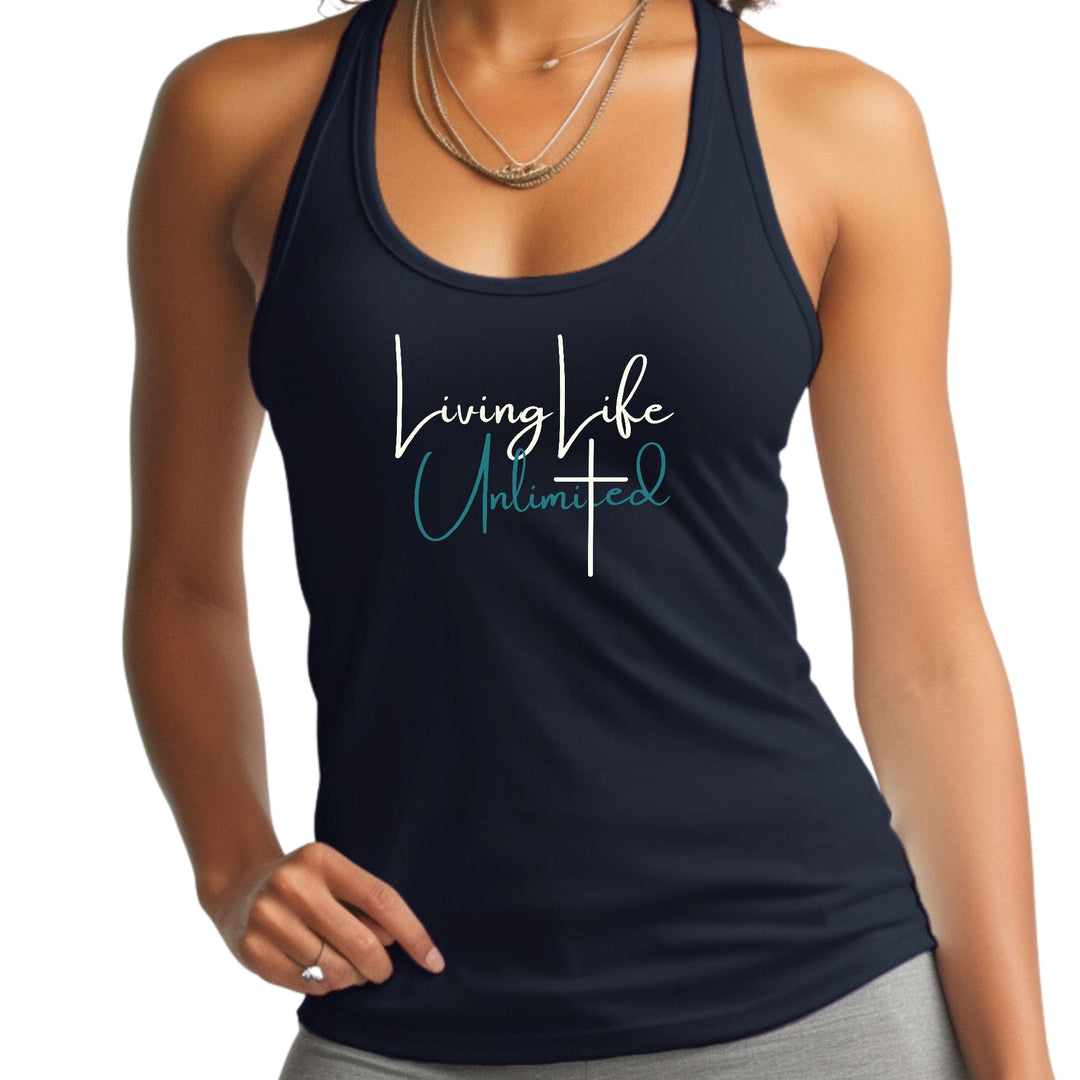 Womens Fitness Tank Top Graphic T-shirt Living Life Unlimited - Womens | Tank