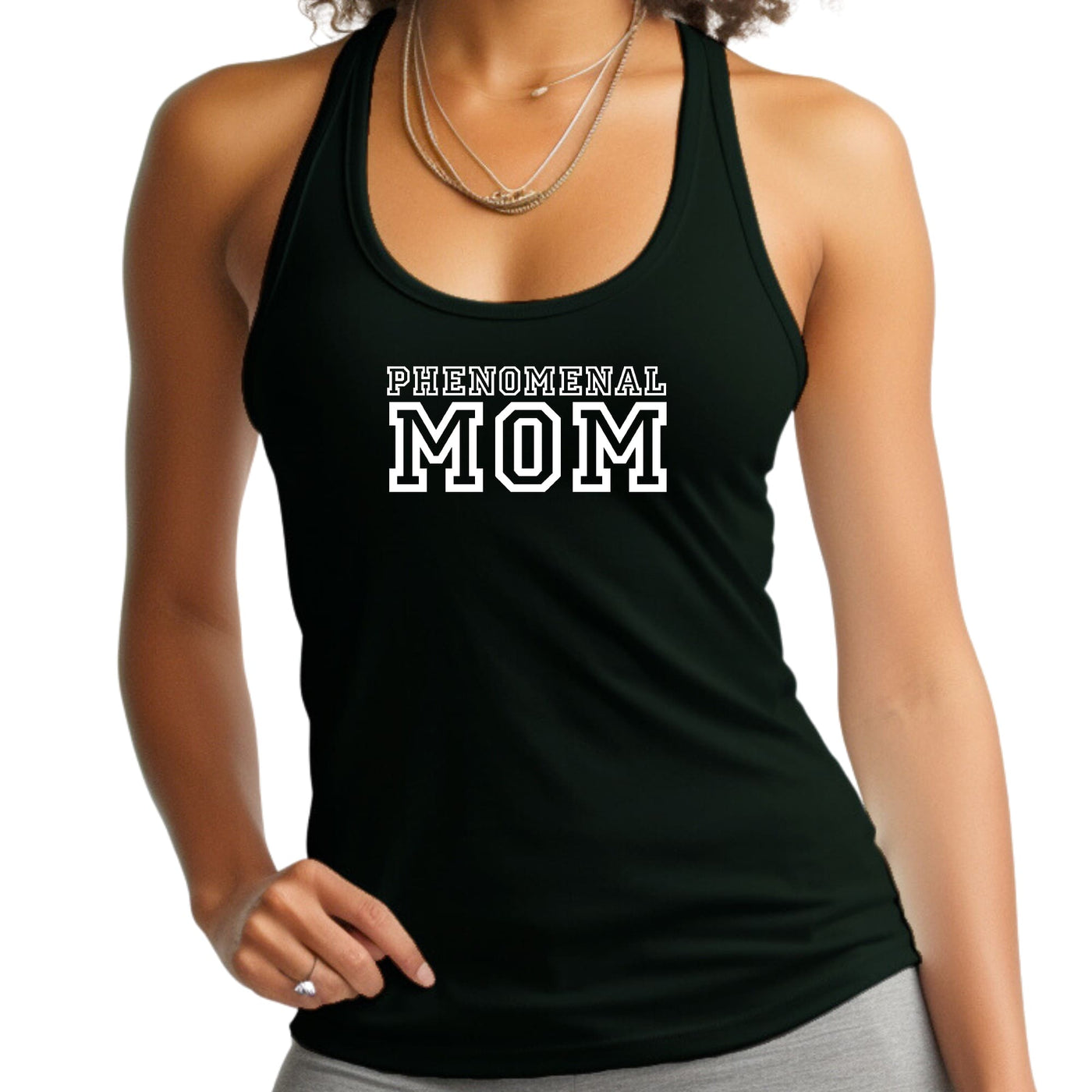 Womens Fitness Tank Top Graphic T-shirt Phenomenal Mom Print - Womens | Tank