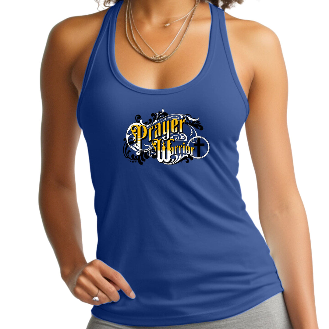 Womens Fitness Tank Top Graphic T-shirt Prayer Warrior Victorian - Womens