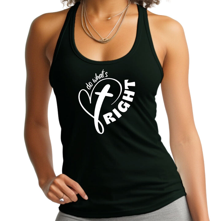 Womens Fitness Tank Top Graphic T-shirt Say it Soul - do What’s Right