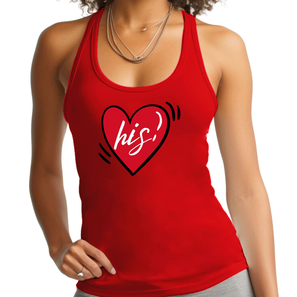 Womens Fitness Tank Top Graphic T-shirt Say it Soul His Heart, - Womens | Tank