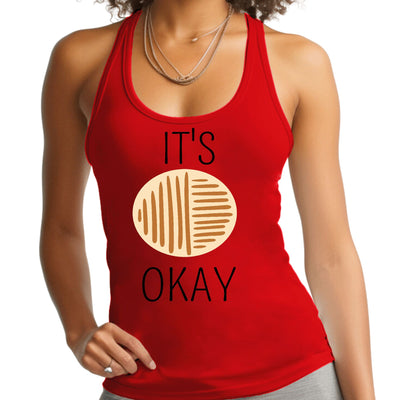 Womens Fitness Tank Top Graphic T-shirt Say It Soul Its Okay Black - Womens