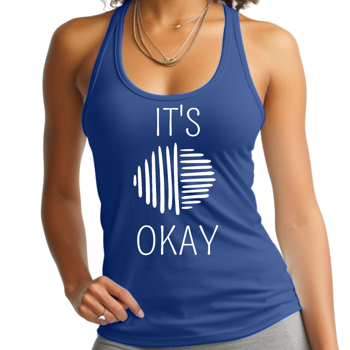 Womens Fitness Tank Top Graphic T-shirt Say it Soul its Okay White - Womens