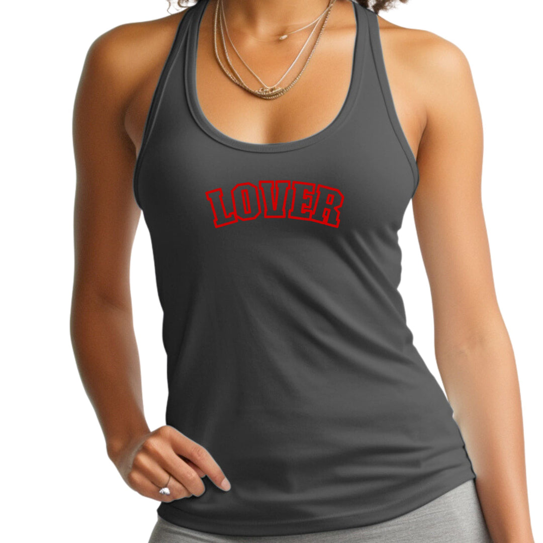 Womens Fitness Tank Top Graphic T-shirt Say it Soul Lover Red - Womens | Tank