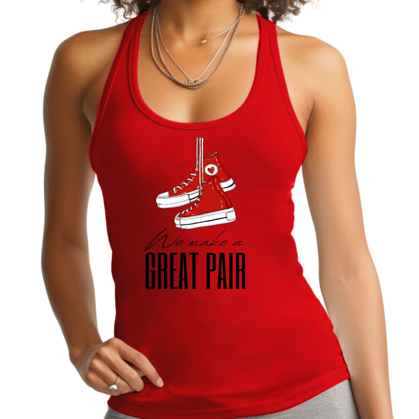 Womens Fitness Tank Top Graphic T-shirt Say It Soul We Make a Great - Womens