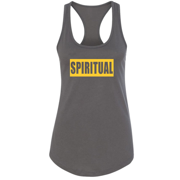 Womens Fitness Tank Top Graphic T-shirt Spiritual Yellow Gold - Womens | Tank