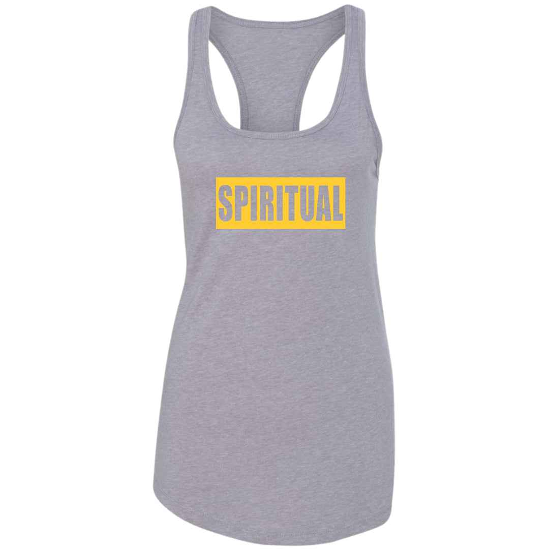 Womens Fitness Tank Top Graphic T-shirt Spiritual Yellow Gold - Womens | Tank