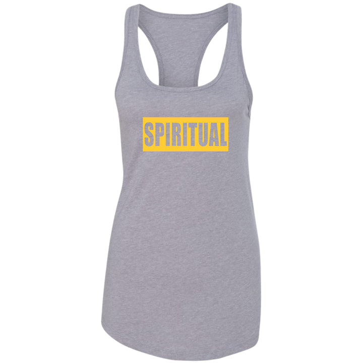 Womens Fitness Tank Top Graphic T-shirt Spiritual Yellow Gold - Womens | Tank