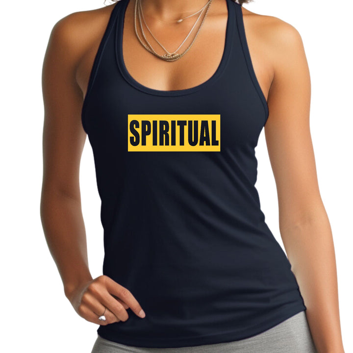 Womens Fitness Tank Top Graphic T-shirt Spiritual Yellow Gold - Womens | Tank