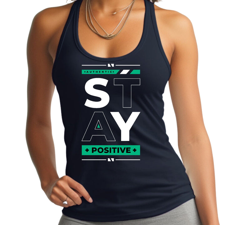 Womens Fitness Tank Top Graphic T-shirt Stay Positive - Womens | Tank Tops