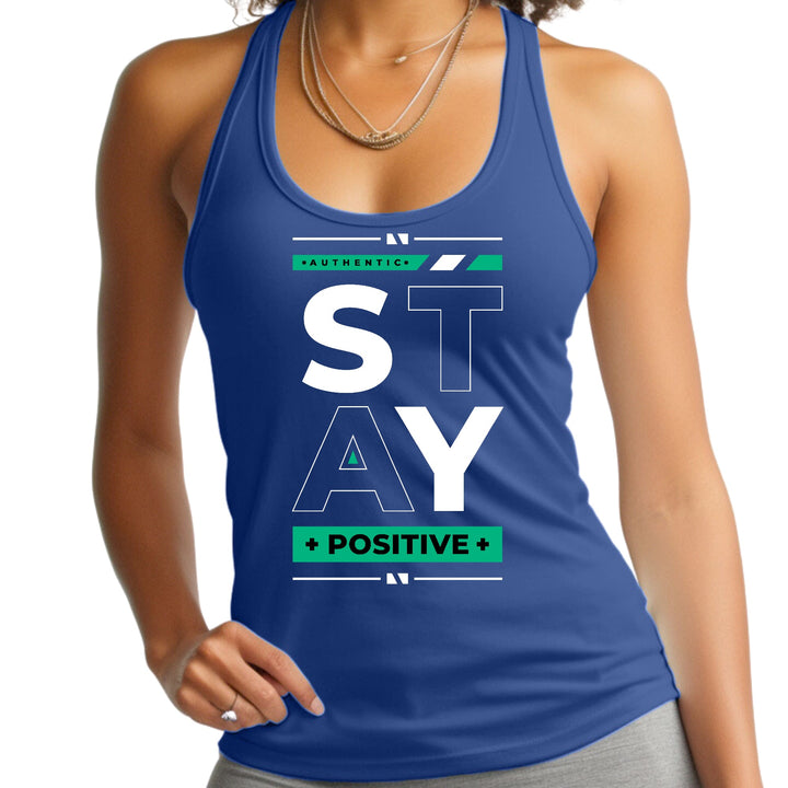 Womens Fitness Tank Top Graphic T-shirt Stay Positive - Womens | Tank Tops