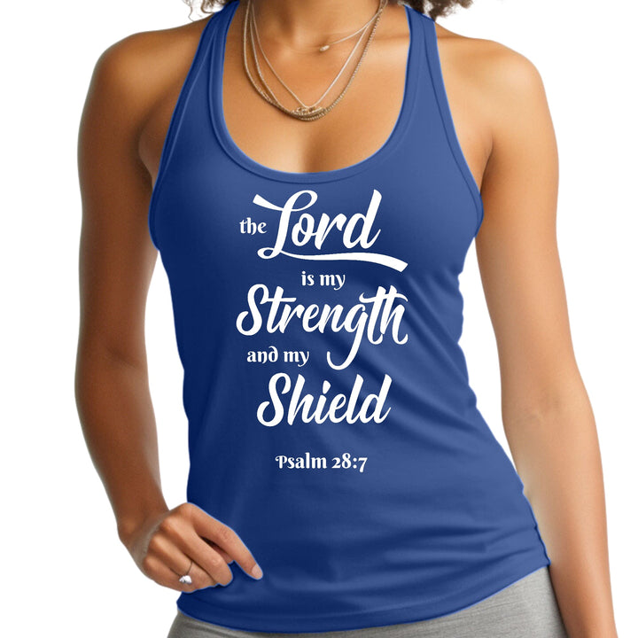 Womens Fitness Tank Top Graphic T-shirt the Lord is my Strength - Womens | Tank