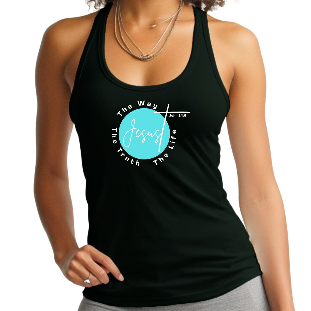 Womens Fitness Tank Top Graphic T-shirt The Truth The Way The Life - Womens