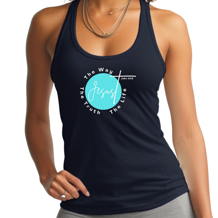 Womens Fitness Tank Top Graphic T-shirt the Truth the Way the Life - Womens