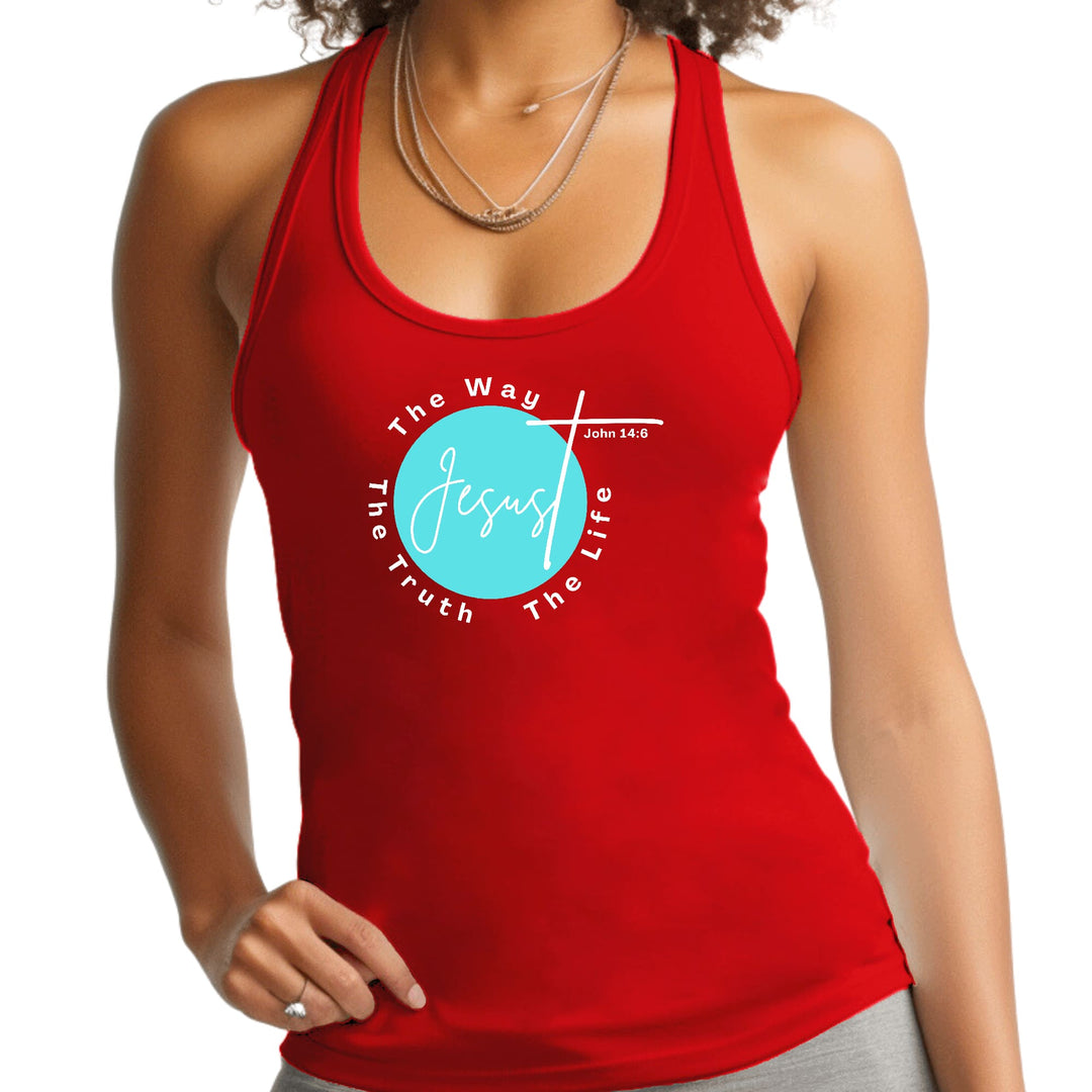 Womens Fitness Tank Top Graphic T-shirt the Truth the Way the Life - Womens