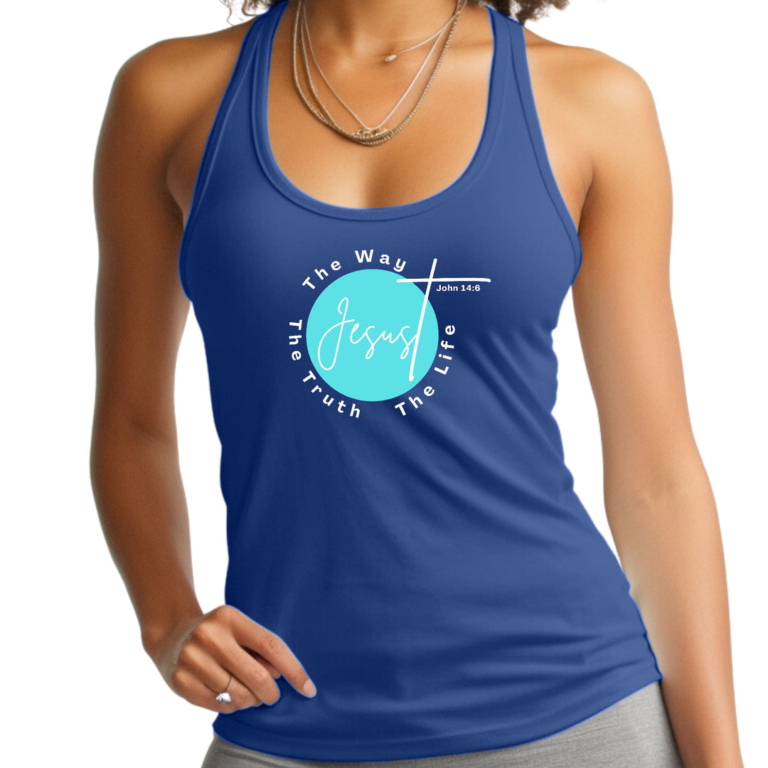 Womens Fitness Tank Top Graphic T-shirt the Truth the Way the Life - Womens