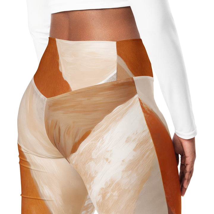 Womens Flare Leggings - Boho Watercolor Print