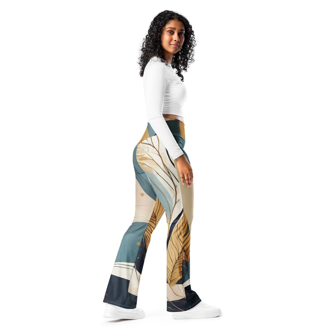 Womens Flare Leggings - Boho Style Print