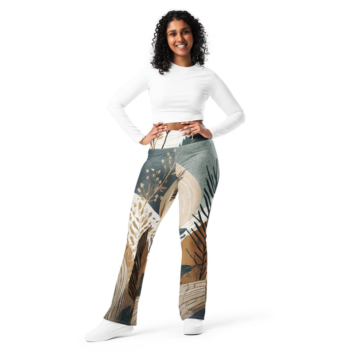Womens Flare Leggings - Boho Style Print