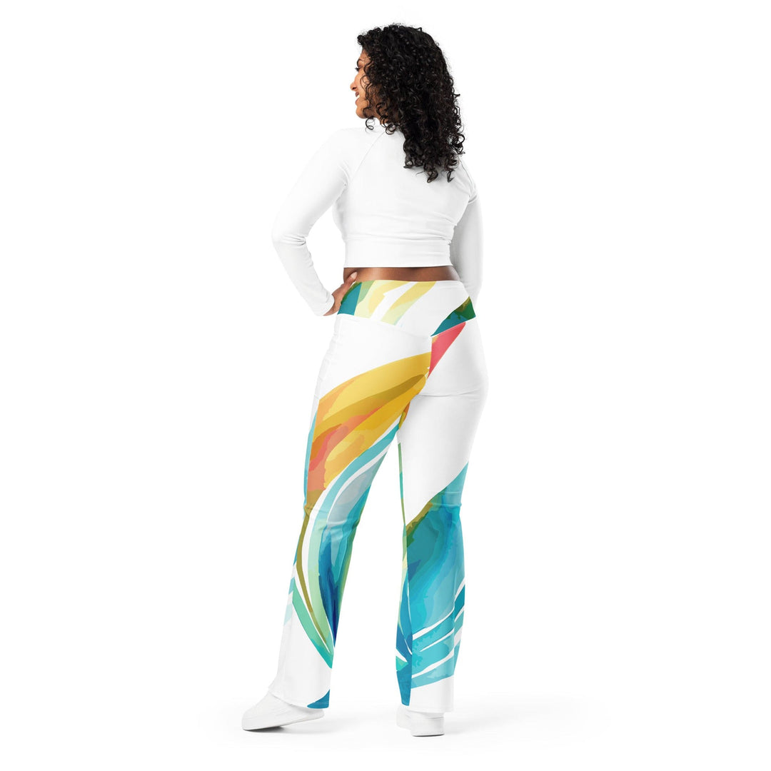 Womens Flare Leggings - Strength and Courage Design - Womens/Leggings/Flare