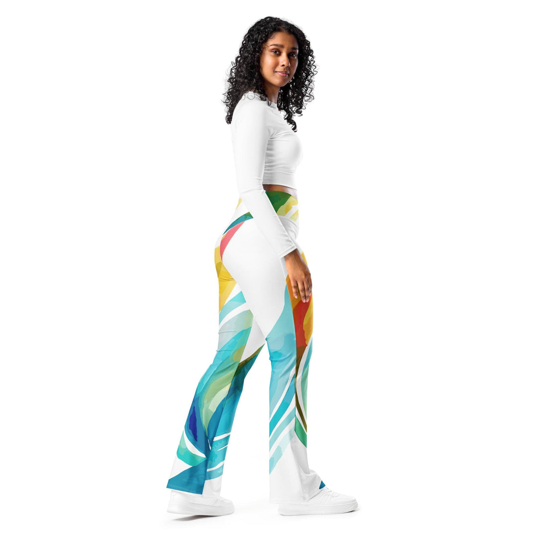 Womens Flare Leggings - Strength and Courage Design - Womens/Leggings/Flare