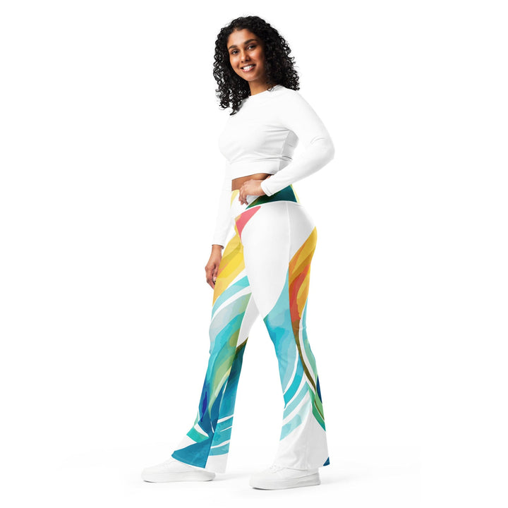 Womens Flare Leggings - Strength and Courage Design - Womens/Leggings/Flare